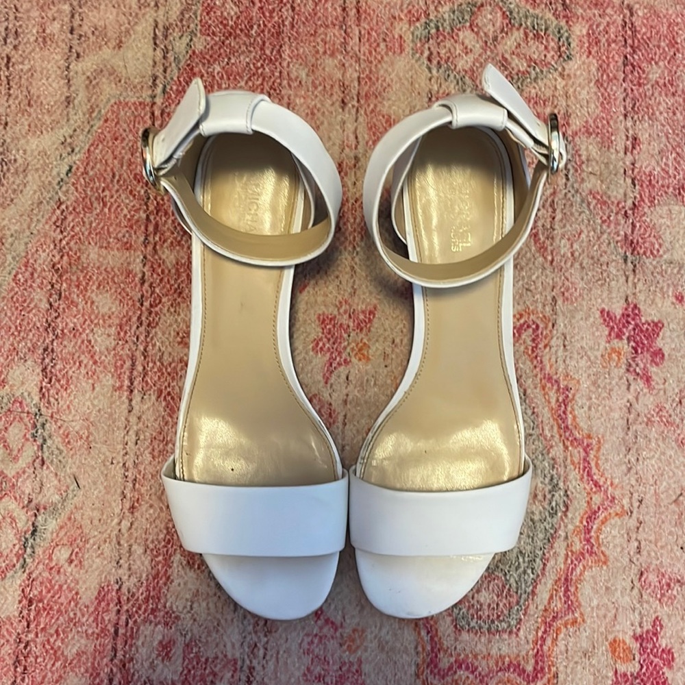 Michael by Michael Korea White Leather Sandals